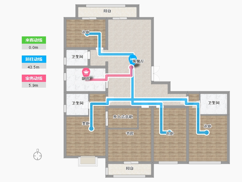 云南省-大理白族自治州-万花社区-210.00-户型库-动静线