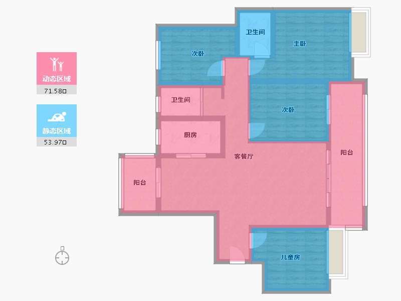 河南省-安阳市-永明壹号-110.00-户型库-动静分区