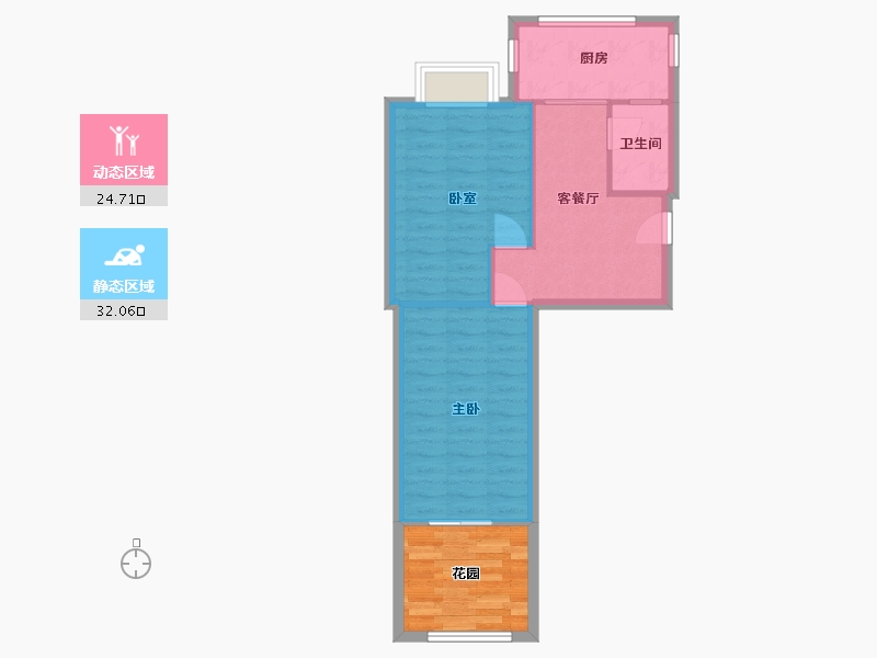 天津-天津市-雅园里小区-50.40-户型库-动静分区