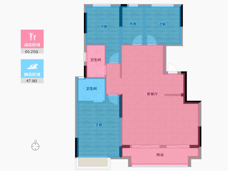 安徽省-马鞍山市-金悦香溪-98.00-户型库-动静分区