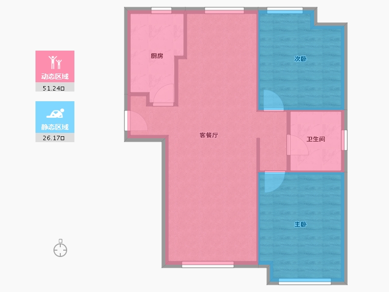 河北省-廊坊市-嘉都嘉和苑-70.00-户型库-动静分区