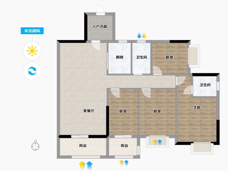 广东省-清远市-广英花园-119.21-户型库-采光通风