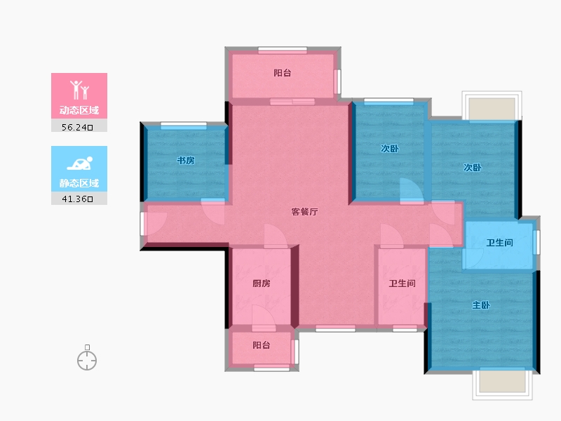 广西壮族自治区-南宁市-龙光·君悦华庭-109.26-户型库-动静分区