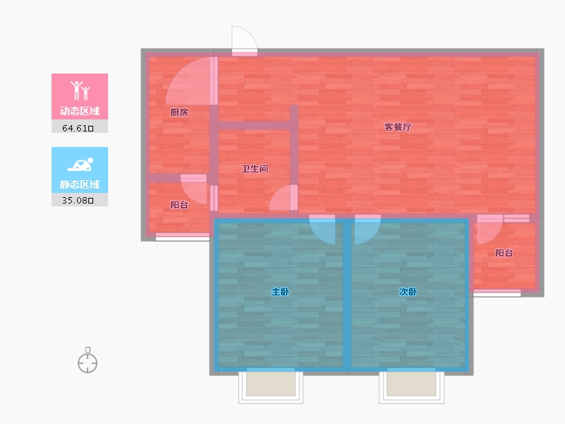 山东省-济宁市-崇文和悦-89.31-户型库-动静分区