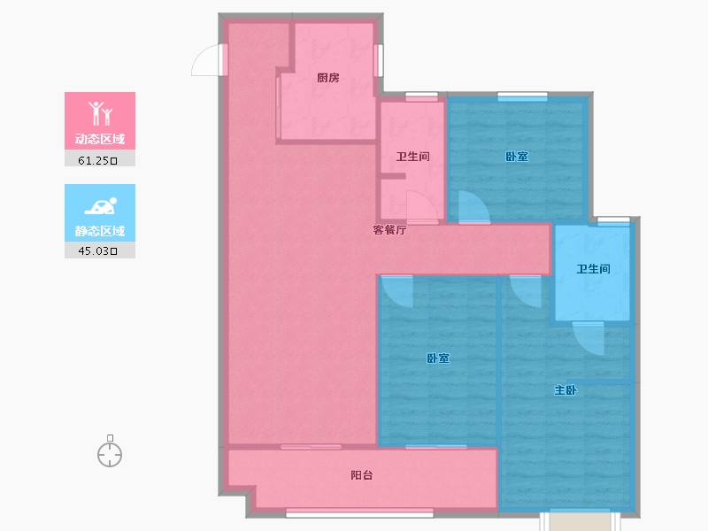 陕西省-西安市-旭辉国悦府-99.00-户型库-动静分区