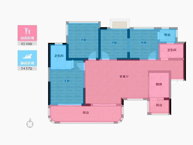 广西壮族自治区-桂林市-江与城-104.00-户型库-动静分区