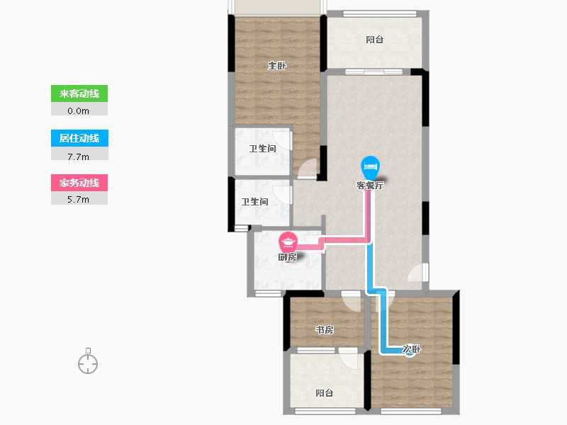 浙江省-金华市-横店新天地-92.00-户型库-动静线