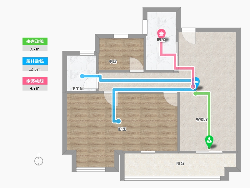 浙江省-宁波市-绿地海湾新城-68.00-户型库-动静线