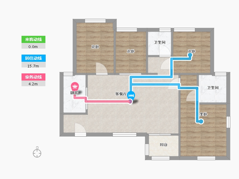 福建省-厦门市-龙湖春江天玺-84.60-户型库-动静线