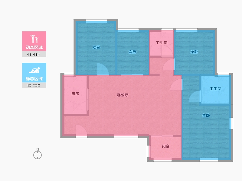 福建省-厦门市-龙湖春江天玺-84.60-户型库-动静分区