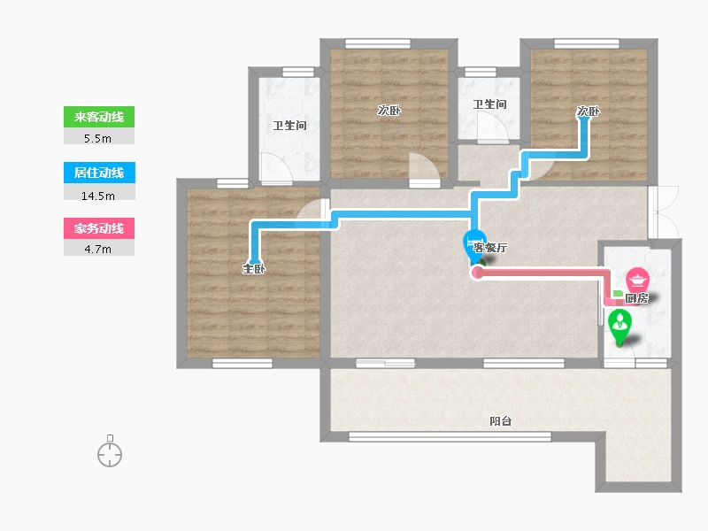 四川省-凉山彝族自治州-美程德州府-95.00-户型库-动静线