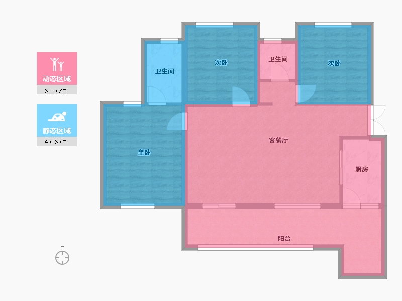 四川省-凉山彝族自治州-美程德州府-95.00-户型库-动静分区