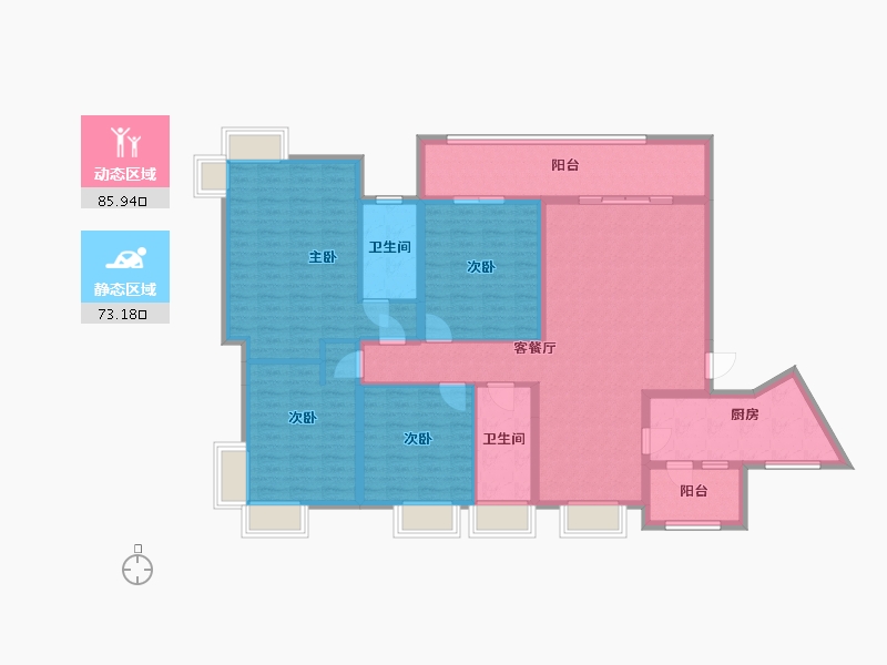 四川省-成都市-新鸿基悦城-149.50-户型库-动静分区