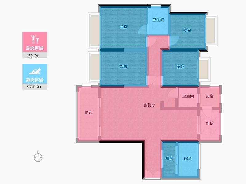 云南省-楚雄彝族自治州-彝海北岸-127.53-户型库-动静分区