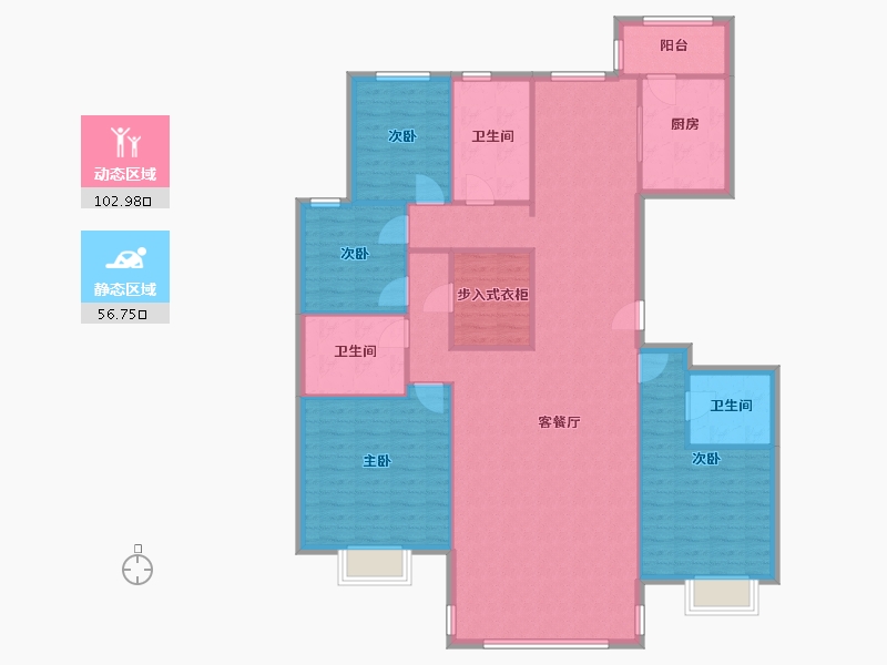 河北省-廊坊市-狮子城海棠园-170.00-户型库-动静分区