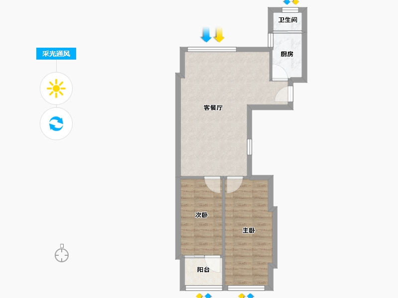 广东省-广州市-素社社区-58.00-户型库-采光通风