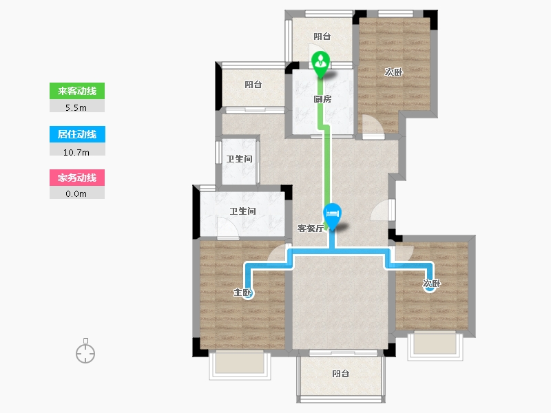 浙江省-嘉兴市-当代和山悦MOMA-87.00-户型库-动静线