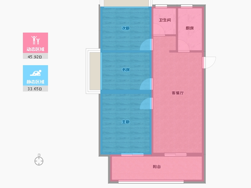 广西壮族自治区-贵港市-吾悦和府-77.00-户型库-动静分区