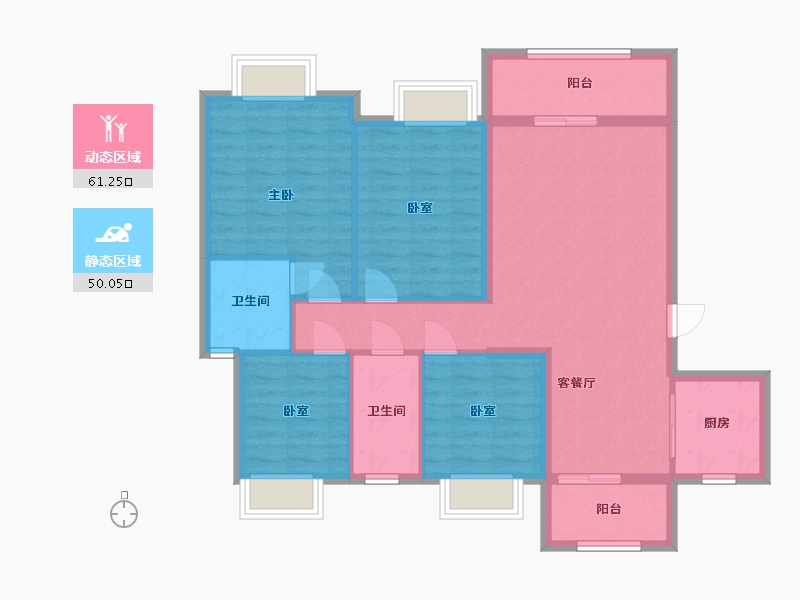 广东省-清远市-华府壹号-115.00-户型库-动静分区