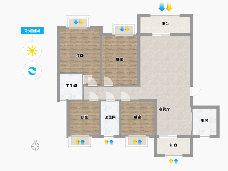 广东省-清远市-华府壹号-115.00-户型库-采光通风