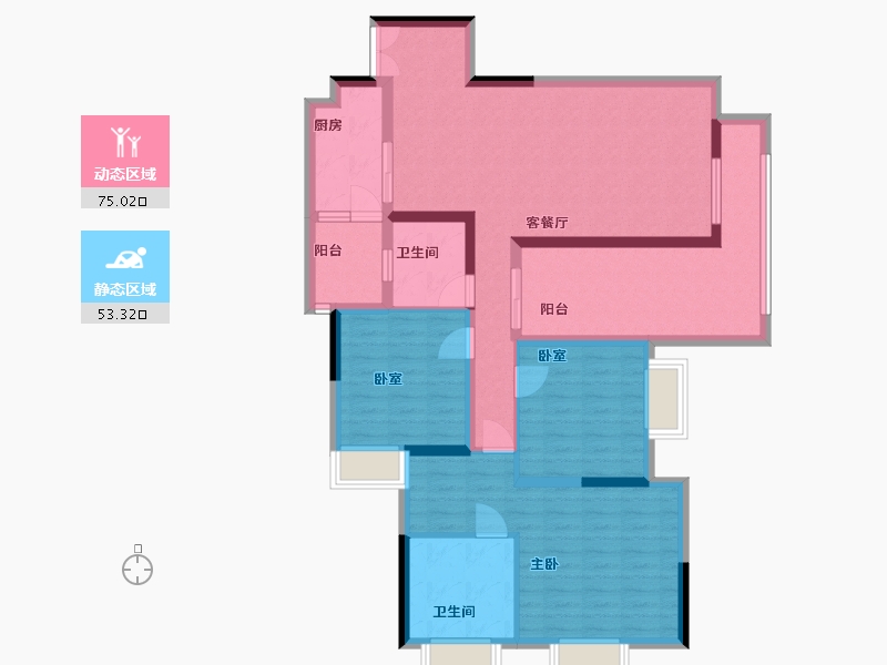 重庆-重庆市-华润二十四城-一期-114.16-户型库-动静分区