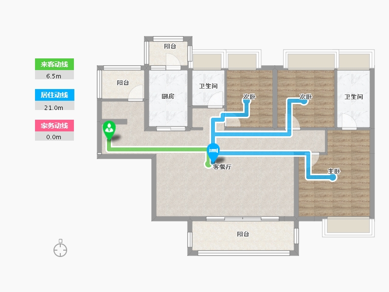 广东省-阳江市-保利中央公园-107.00-户型库-动静线