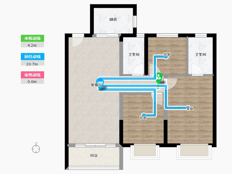 河北省-衡水市-蓝光·雍锦半岛-85.76-户型库-动静线