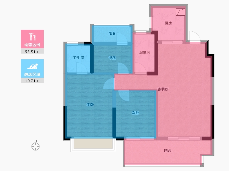 湖南省-衡阳市-奥莱祥生府-103.00-户型库-动静分区