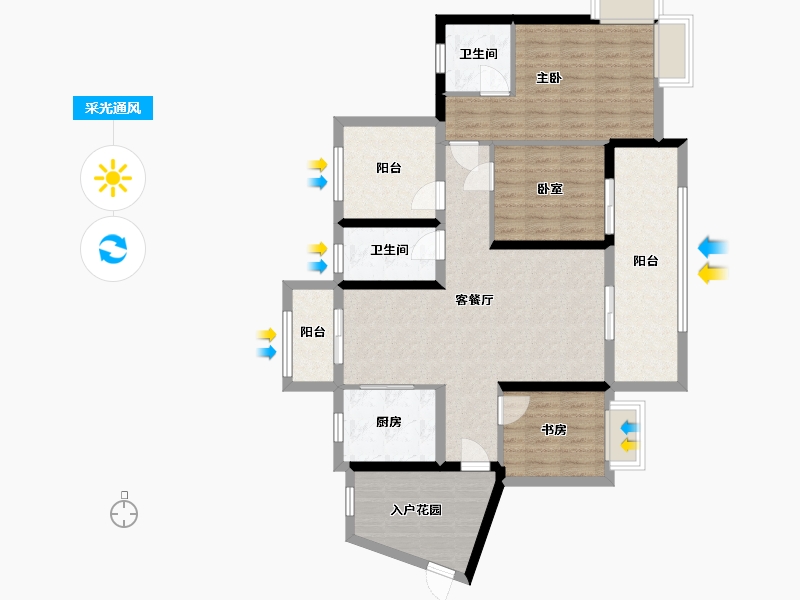 广东省-汕尾市-振业时代花园-119.00-户型库-采光通风