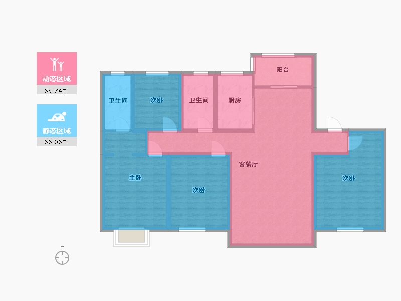 新疆维吾尔自治区-阿克苏地区-壹号大院-165.00-户型库-动静分区