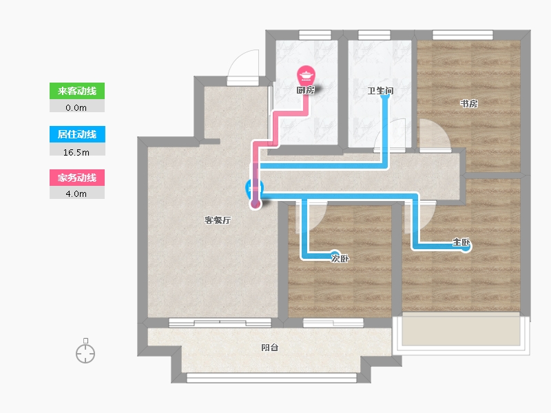 山东省-济南市-绿城春来晓园-73.00-户型库-动静线