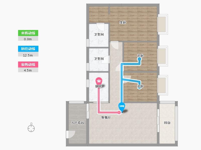 湖南省-怀化市-侗乡水岸-103.00-户型库-动静线