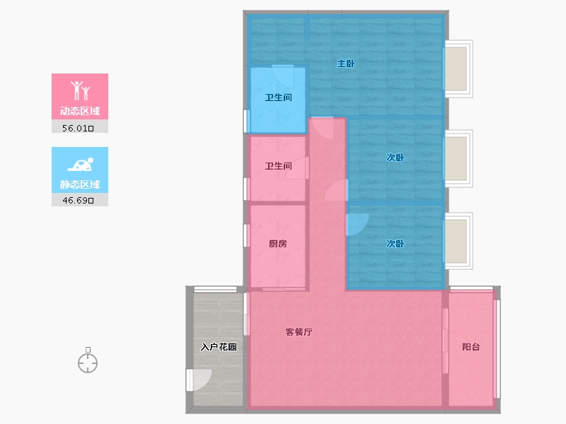 湖南省-怀化市-侗乡水岸-103.00-户型库-动静分区