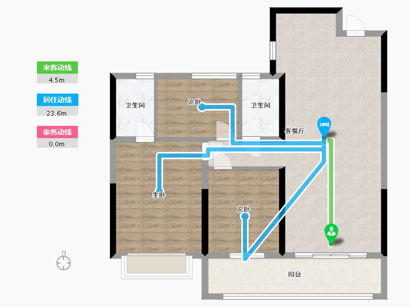 浙江省-宁波市-紫阙台-95.00-户型库-动静线