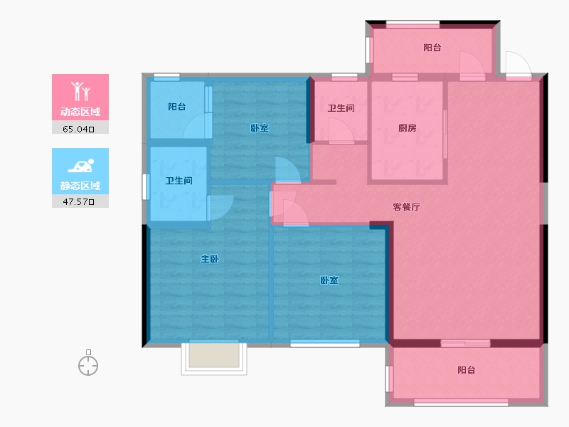 湖南省-邵阳市-悦富时代广场-103.43-户型库-动静分区