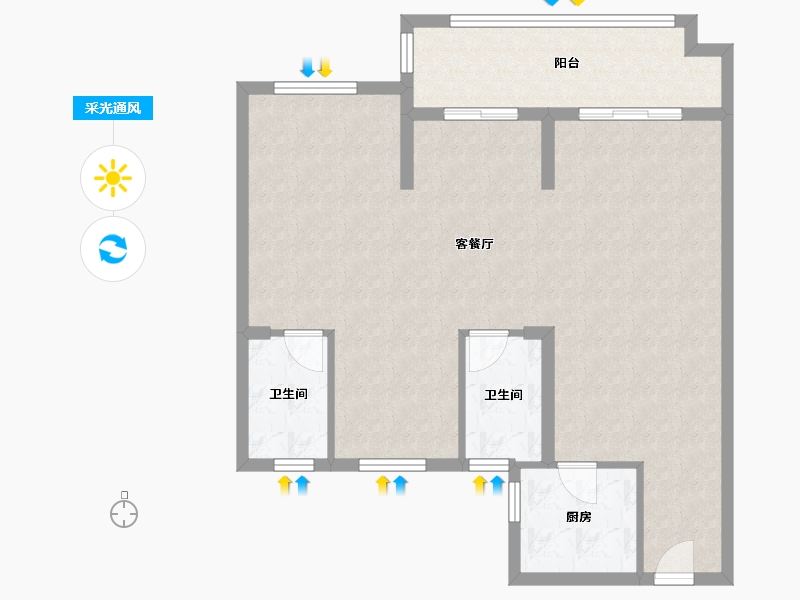 湖北省-荆州市-海墅湾-81.00-户型库-采光通风