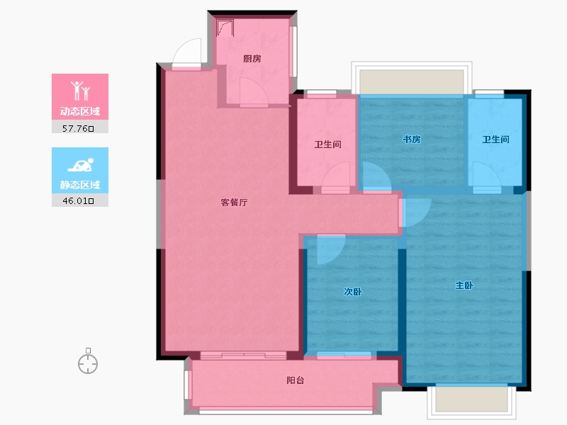 江苏省-盐城市-均和华府-93.00-户型库-动静分区