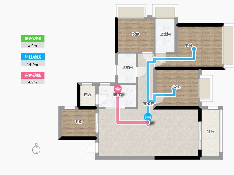 广东省-湛江市-西粤京基城-4期-92.00-户型库-动静线