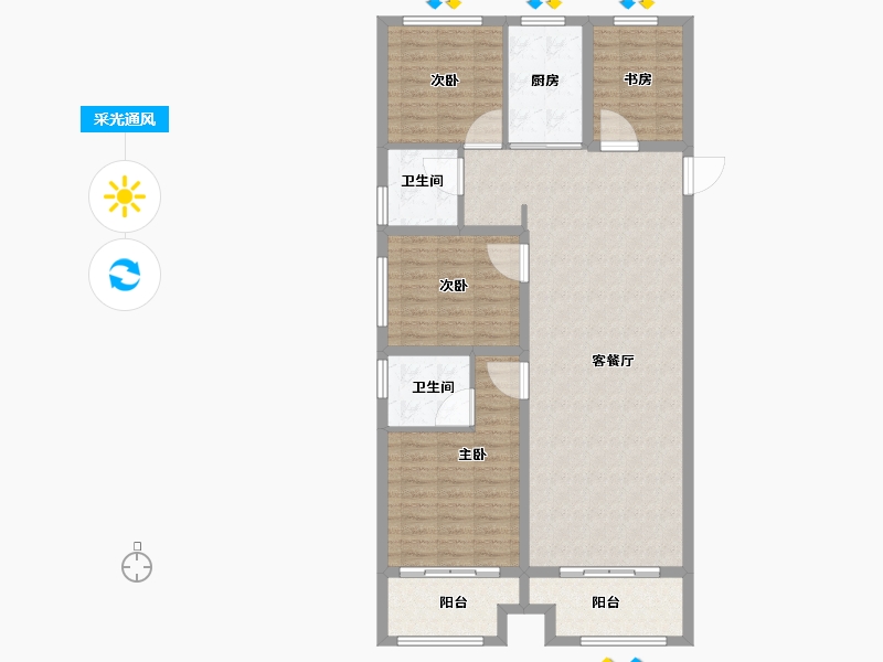 河南省-驻马店市-天中上境-四期-115.00-户型库-采光通风