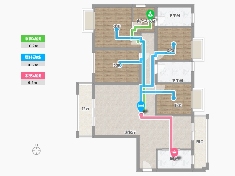 湖南省-郴州市-和熙园-105.00-户型库-动静线