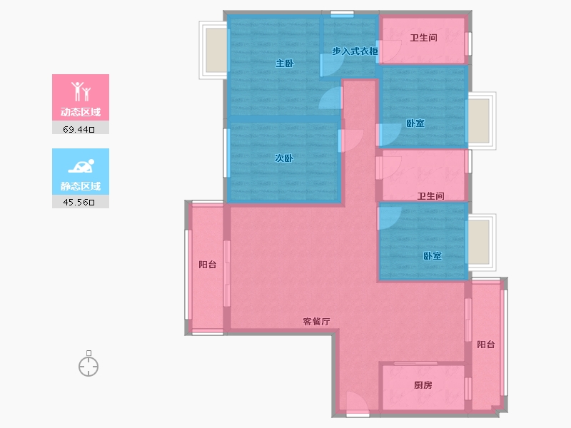 湖南省-郴州市-和熙园-105.00-户型库-动静分区