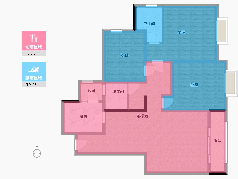 四川省-南充市-涵雅佳庭-121.00-户型库-动静分区