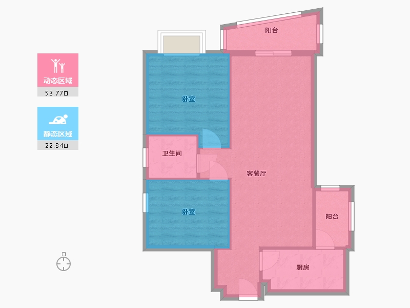 广东省-广州市-江南花园-三期-70.20-户型库-动静分区