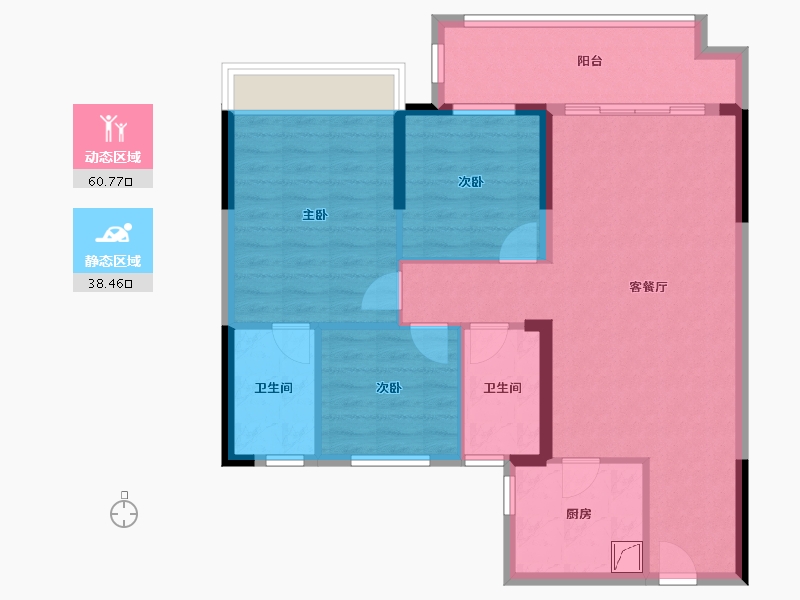 湖北省-荆州市-海墅湾-89.00-户型库-动静分区