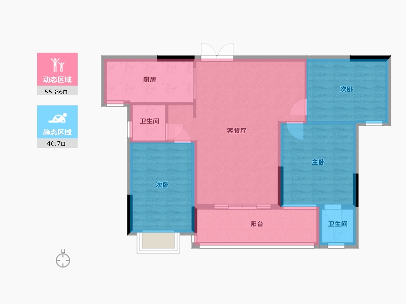 陕西省-汉中市-茶乡水城-98.00-户型库-动静分区