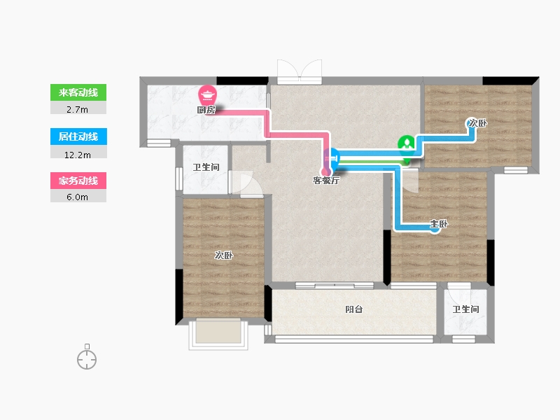 陕西省-汉中市-茶乡水城-98.00-户型库-动静线