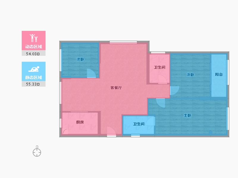 浙江省-金华市-巍四金源小区-115.00-户型库-动静分区