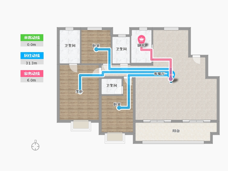 江苏省-南通市-龙游湖壹号-140.00-户型库-动静线