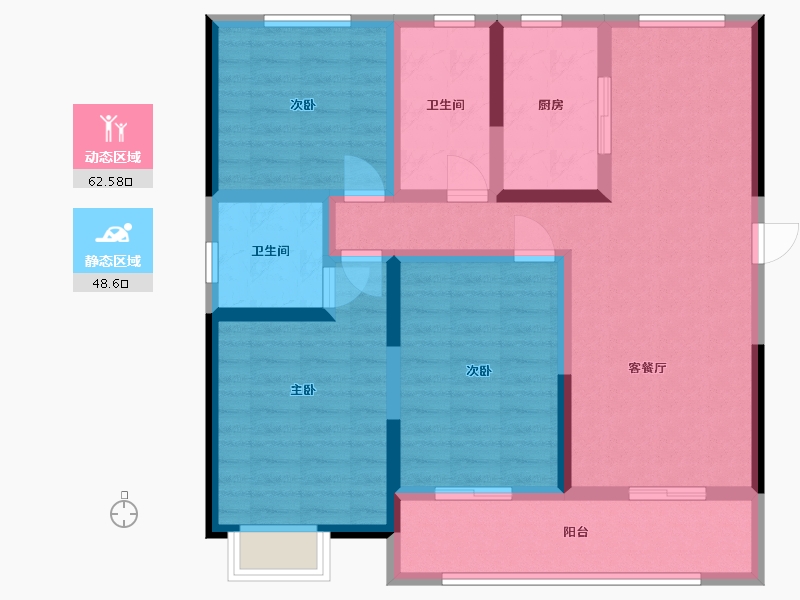 河南省-周口市-一峰梦想城-98.00-户型库-动静分区