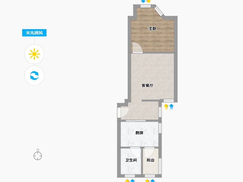 广东省-深圳市-景田北小区-35.00-户型库-采光通风